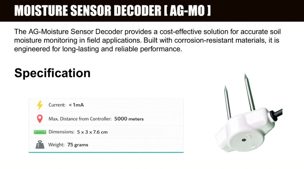 AG-MOISTURE [AG-MO] - AgroGlide™ Moisture Sensor Decoder